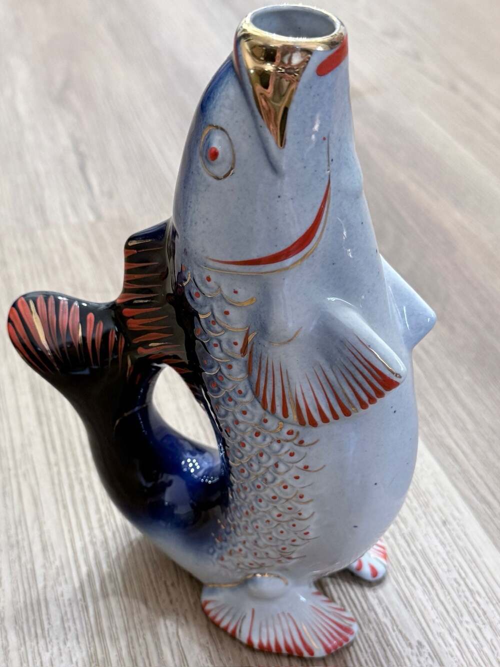 Vintage Soviet Porcelain Fish Decanter
